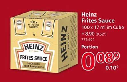 Heinz Frites Sauce 100 x 17 ml im Cube