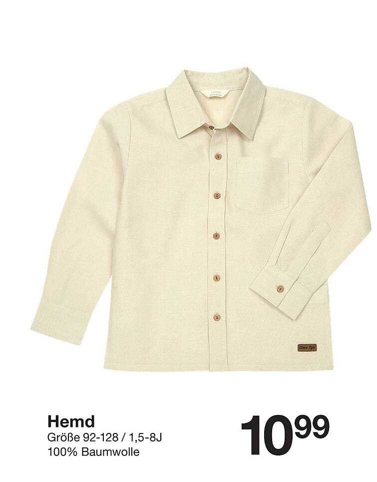 Hemd für Kinder in Größe 92-128