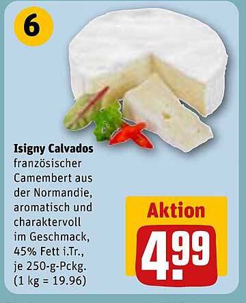 Isigny Calvados Camembert aus der Normandie