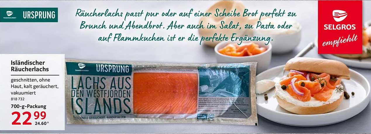 Isländischer Räucherlachs 700 g