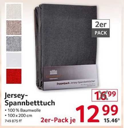 Jersey-Spannbettuch 2er-Pack