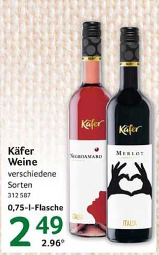 Käfer Weine verschiedene Sorten