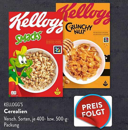 Kellogg's Cerialien - Versch. Sorten, je 400- bzw. 500-g-Packung