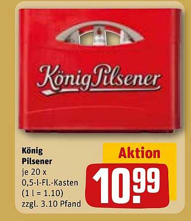 König Pilsener 20 x 0,5 L-Fl.-Kasten