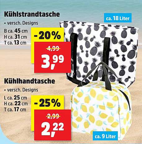 Kühlstrandtasche und Kühlhandtasche – Ideal für den Sommer