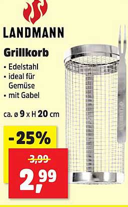 LANDMANN Grillkorb - ideal für Gemüse