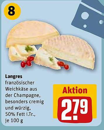 Langres französischer Weichkäse aus der Champagne, besonders cremig und würzig, 50% Fett i.Tr., je 100 g