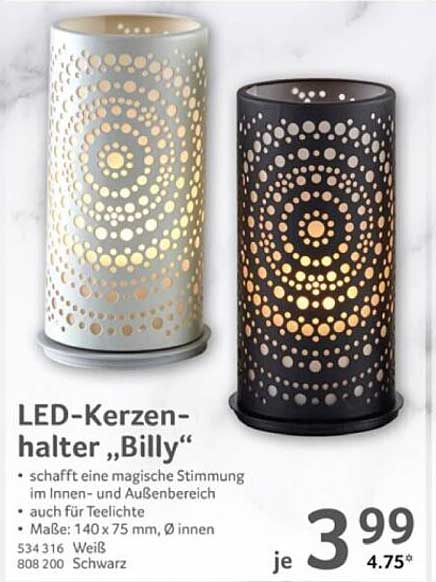 LED-Kerzenhalter „Billy“