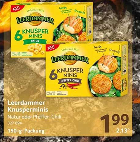 Leerdammer Knusperminis – Natur oder Pfeffer-Chili