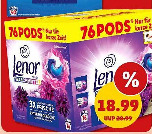 Lenor Color Waschmittel 76 Pods, nur für kurze Zeit!