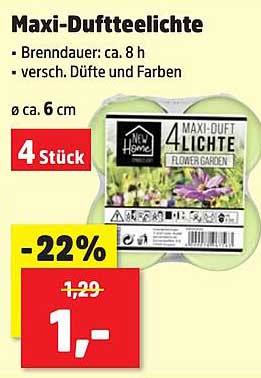 Maxi-Duftteelichte – 4 Stück im Set