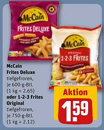McCain Frites Deluxe oder 1-2-3 Frites Original