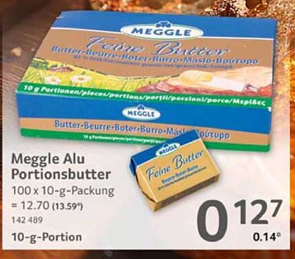 Meggle Alu Portionsbutter 100 x 10-g-Packung