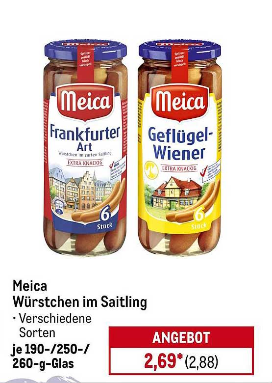 Meica Würstchen im Saitling - Verschiedene Sorten