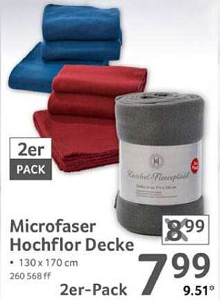 Microfaser Hochflor Decke - 2er-Pack