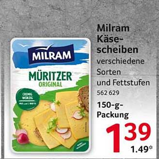 Milram Käse-Scheiben verschiedene Sorten und Fettstufen 150-g-Packung