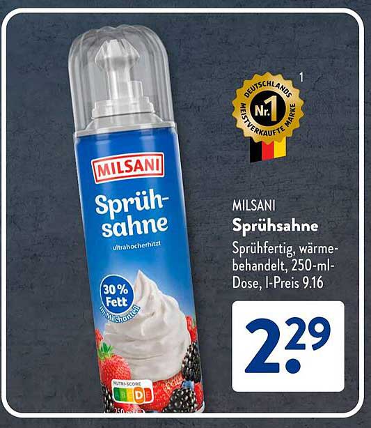 MILSANi Sprühsahne 250-ml Dose