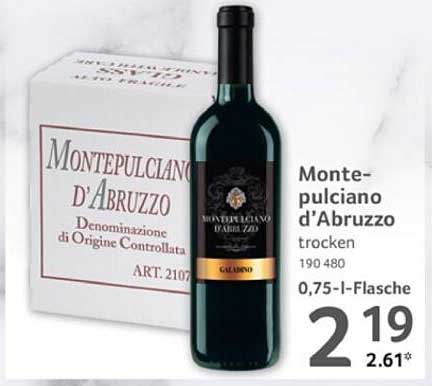 Montepulciano d'Abruzzo trocken 0,75 l-Flasche
