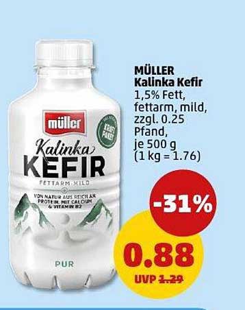 MÜLLER Kalinka Kefir 1,5% Fett, mild, 500 g