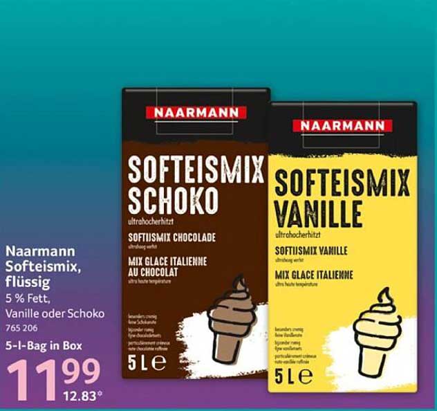 Naarmann Softeismix, flüssig - Vanille oder Schoko