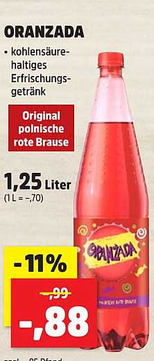 ORANZADA - Original polnische rote Brause