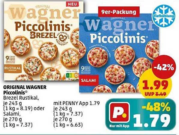 ORIGINAL WAGNER Piccolinis Brezel Rustikal oder Salami