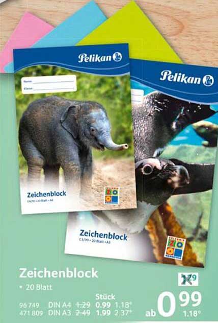 Pelikano Zeichenblock - 20 Blatt