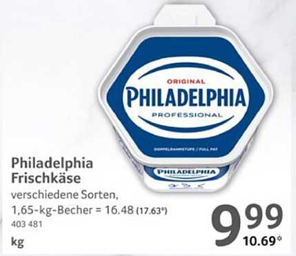 Philadelphia Frischkäse - verschiedene Sorten