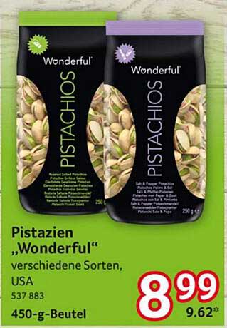 Pistazien „Wonderful“ verschiedene Sorten, USA, 450-g-Beutel