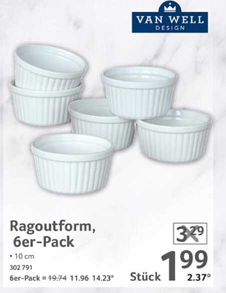 Ragoutform, 6er-Pack, Van Well Design