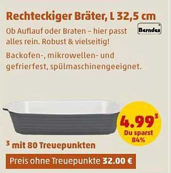 Rechteckiger Bräter, L 32,5 cm