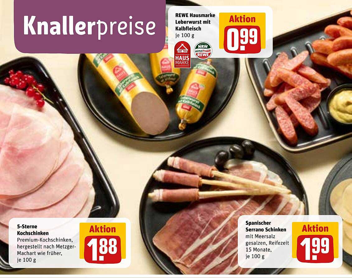 REWE Hausmarke Leberwurst mit Kalbfleisch je 100 g