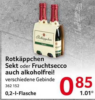 Rotkäppchen Sekt oder Fruchtsecco auch alkoholfrei