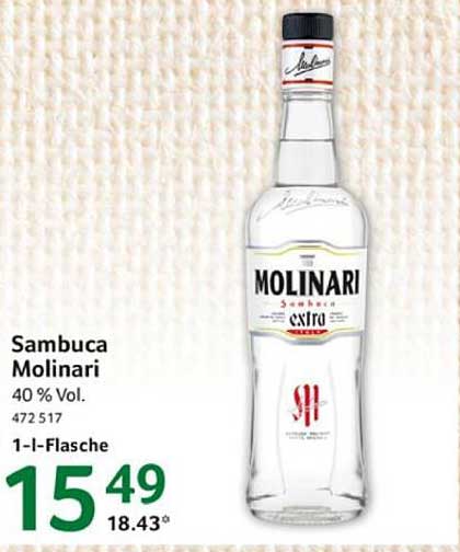 Sambuca Molinari 1-Liter-Flasche - 40 % Vol.