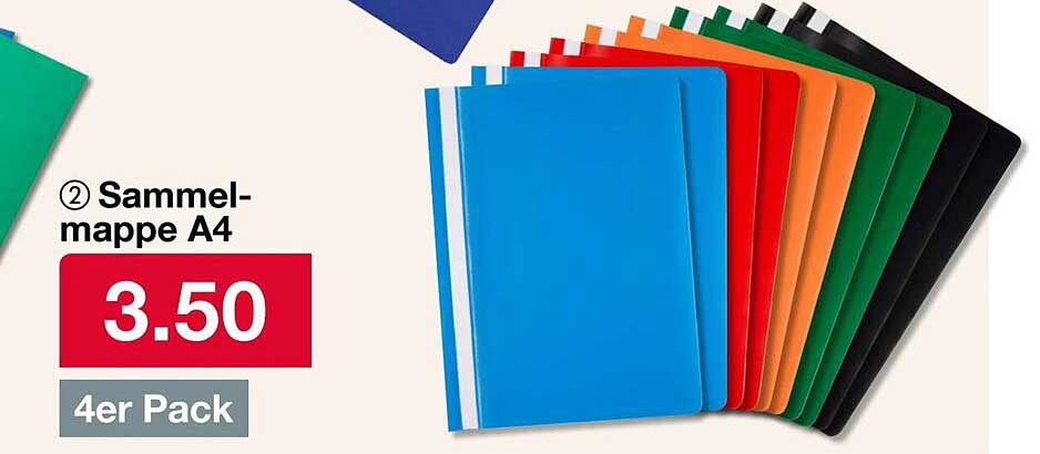 Sammelmappe A4 – 4er Pack für nur 3,50€