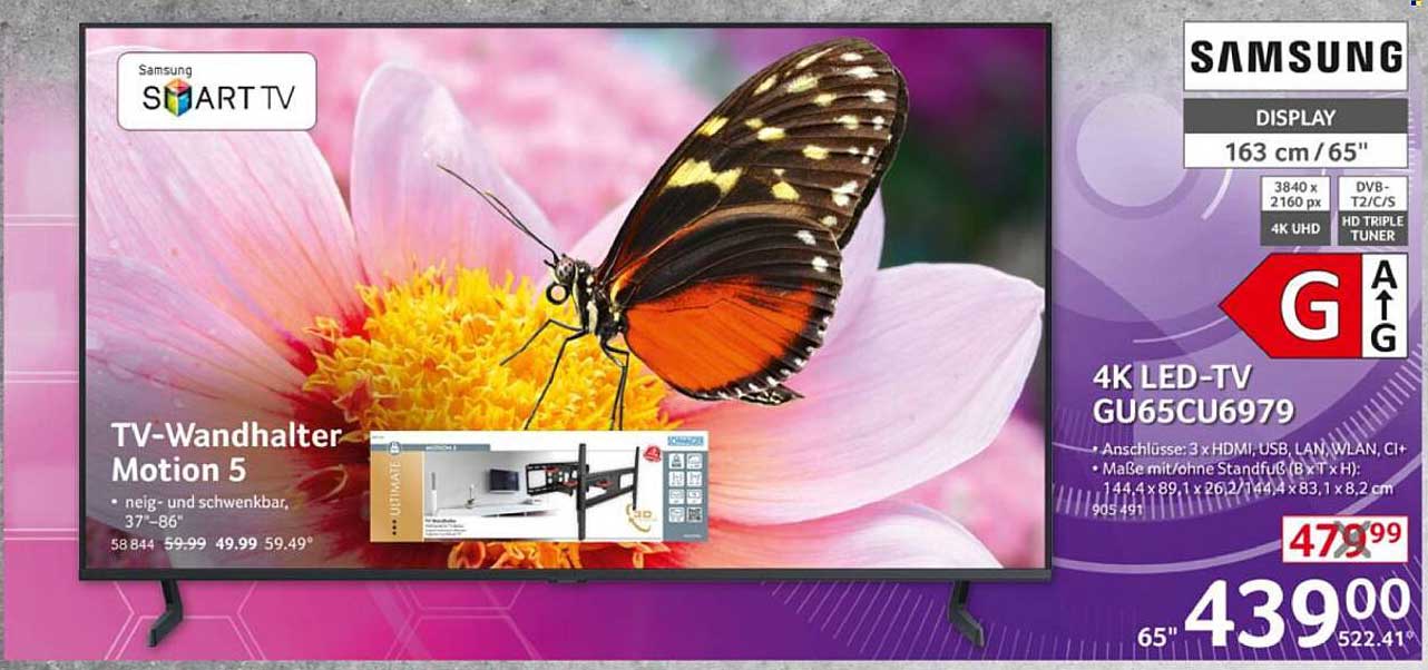 Samsung 4K LED-TV GU65CU6979 – 163 cm (65 Zoll) – jetzt zum Vorteilspreis!