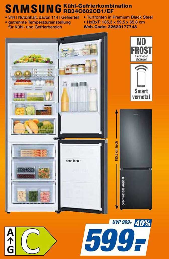 Samsung Kühl-Gefrierkombination RB34C602CB1/EF