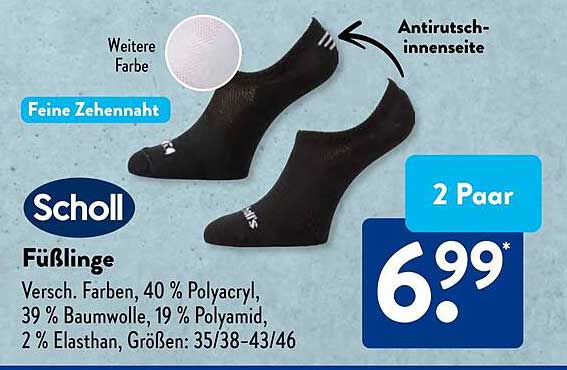 Scholl Füßlinge - 2 Paar