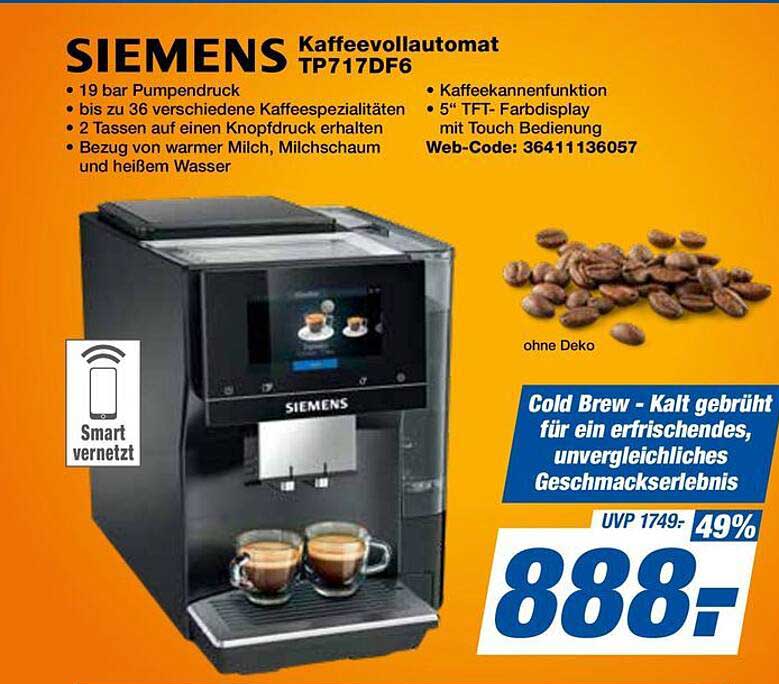SIEMENS Kaffeevollautomat TP717DF6