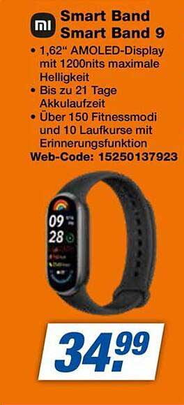 Smart Band 9 mit 1,62" AMOLED-Display