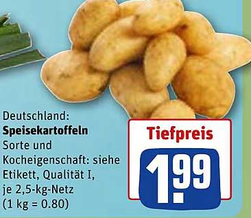 Speisekartoffeln, Qualität I, 2,5 kg-Netz
