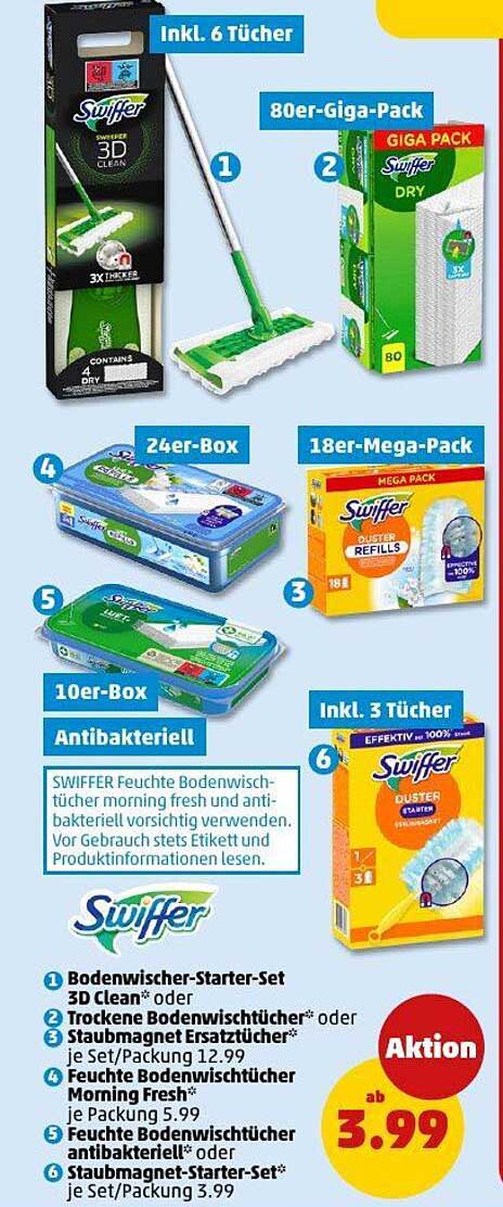 SWIFFER Feuchte Bodentücher Morning Fresh - Preisaktion