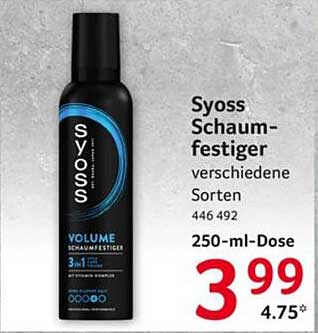 Syoss Schaumfestiger verschiedene Sorten 250-ml-Dose