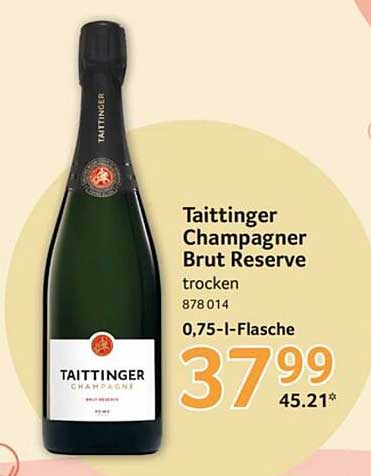 Taittinger Champagner Brut Reserve trocken, 0,75 l-Flasche