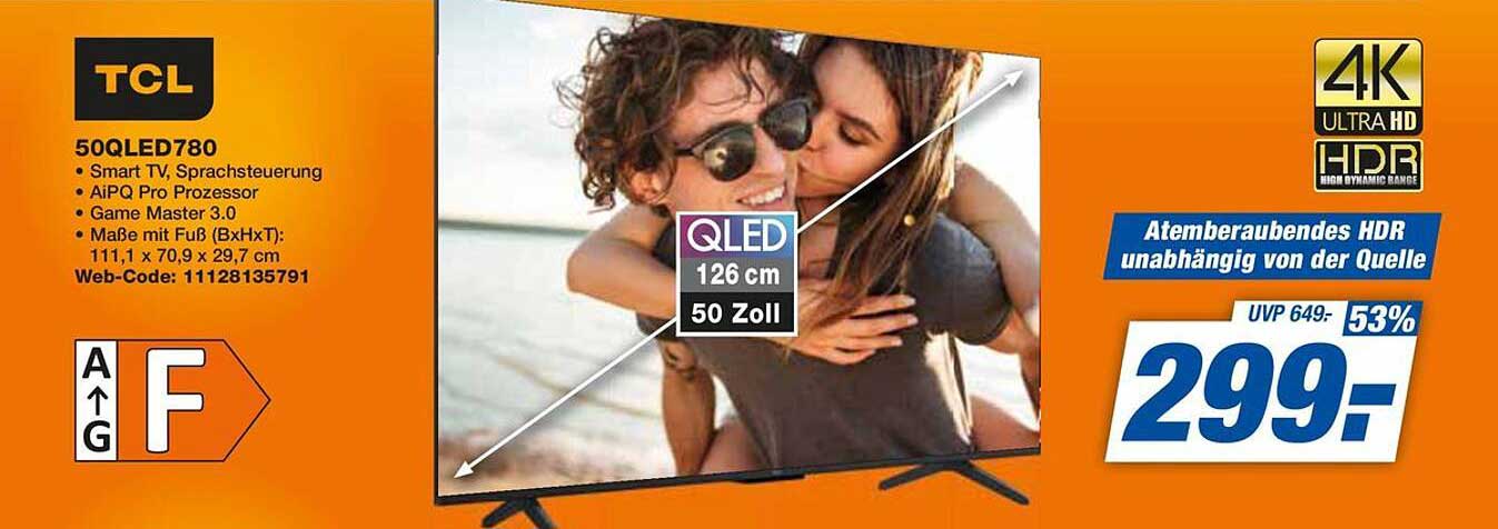 TCL 50QLED780 - Smart TV mit atemberaubendem HDR