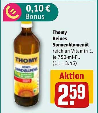 Thomy Reines Sonnenblumenöl - 750 ml zum Aktionspreis