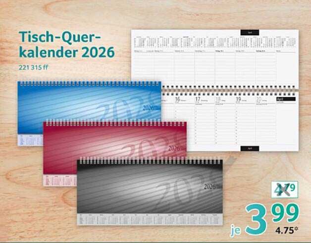 Tisch-Quer-kalender 2026