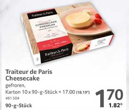 Traiteur de Paris Cheesecake gefroren, 90-g-Stück