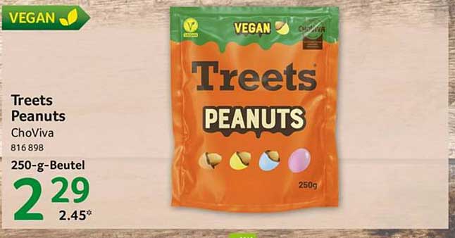 Treets Peanuts 250-g-Beutel für nur 2,29 €