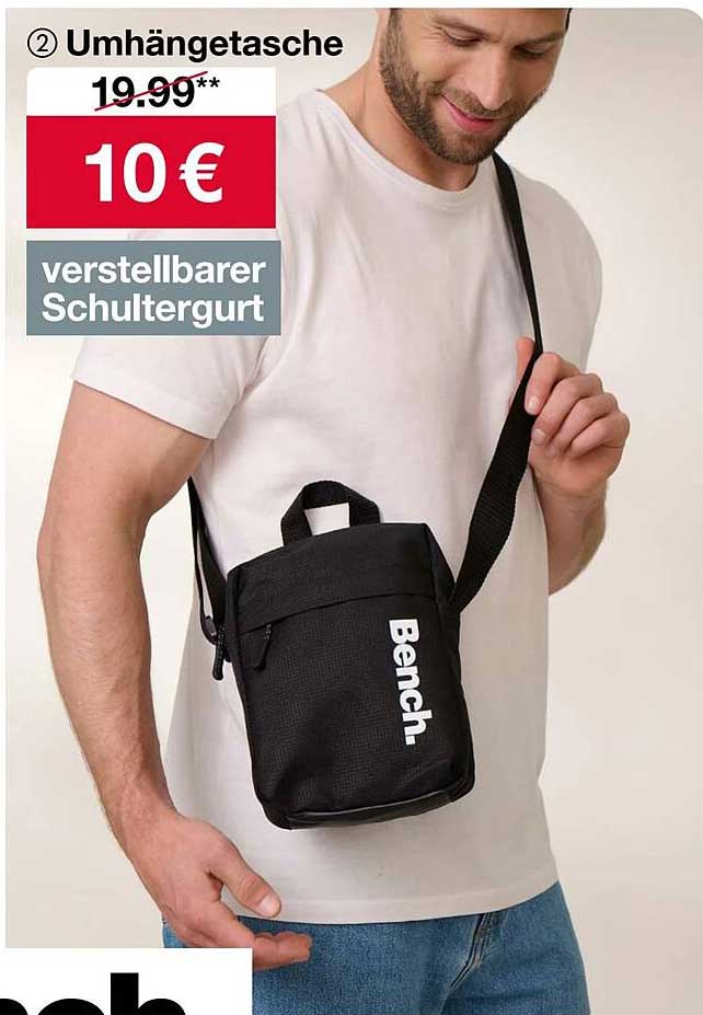 Umhängetasche von Bench - jetzt für nur 10 € statt 19,99 €